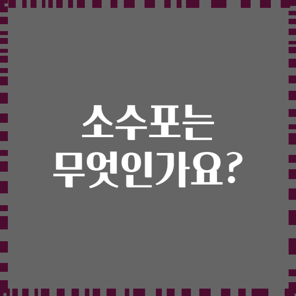 소수포는 무엇인가요?
