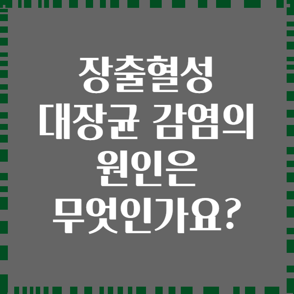 장출혈성 대장균 감염의 원인은 무엇인가요?