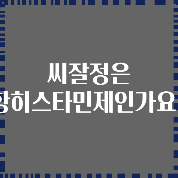 씨잘정은 항히스타민제인가요?