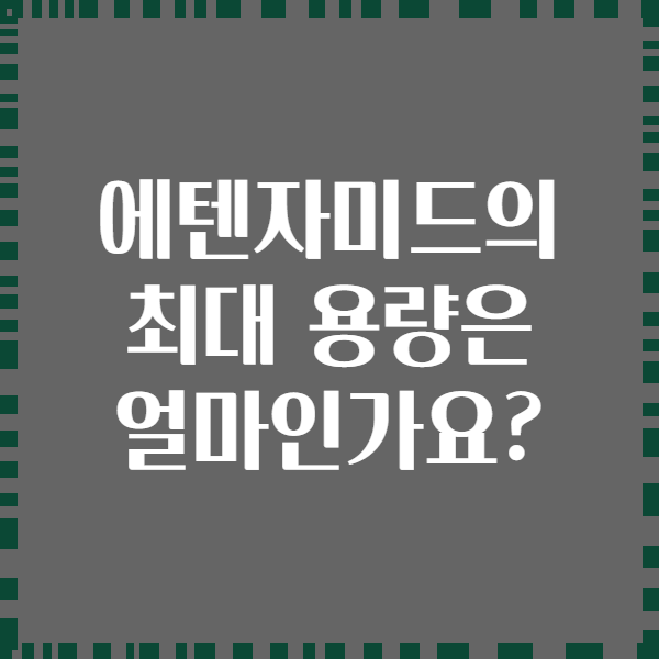 에텐자미드의 최대 용량은 얼마인가요?