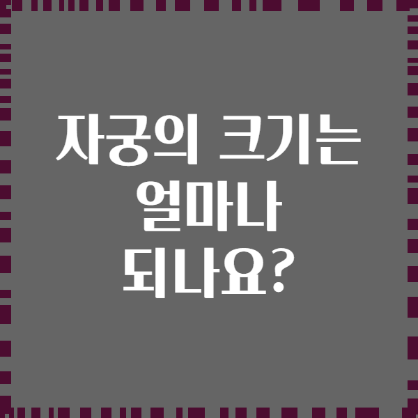 자궁의 크기는 얼마나 되나요?