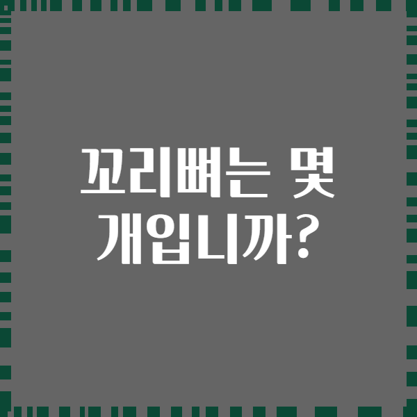 꼬리뼈는 몇 개입니까?