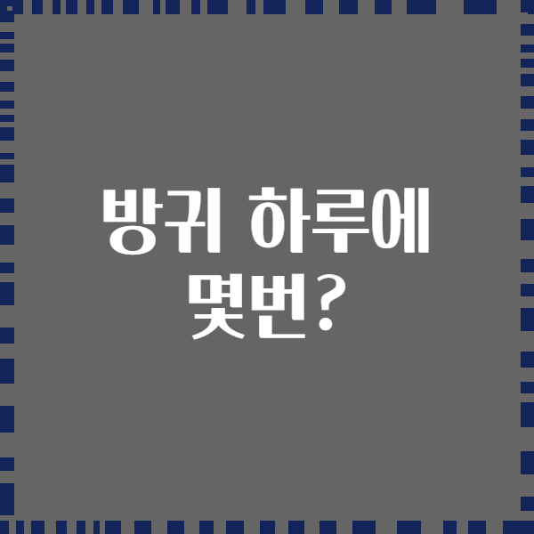 방귀 하루에 몇번?