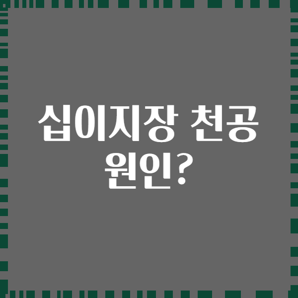 십이지장 천공 원인?
